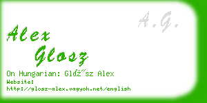 alex glosz business card
